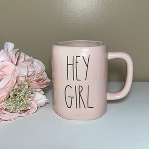 NWT Rae Dunn Pink HEY GIRL Mug